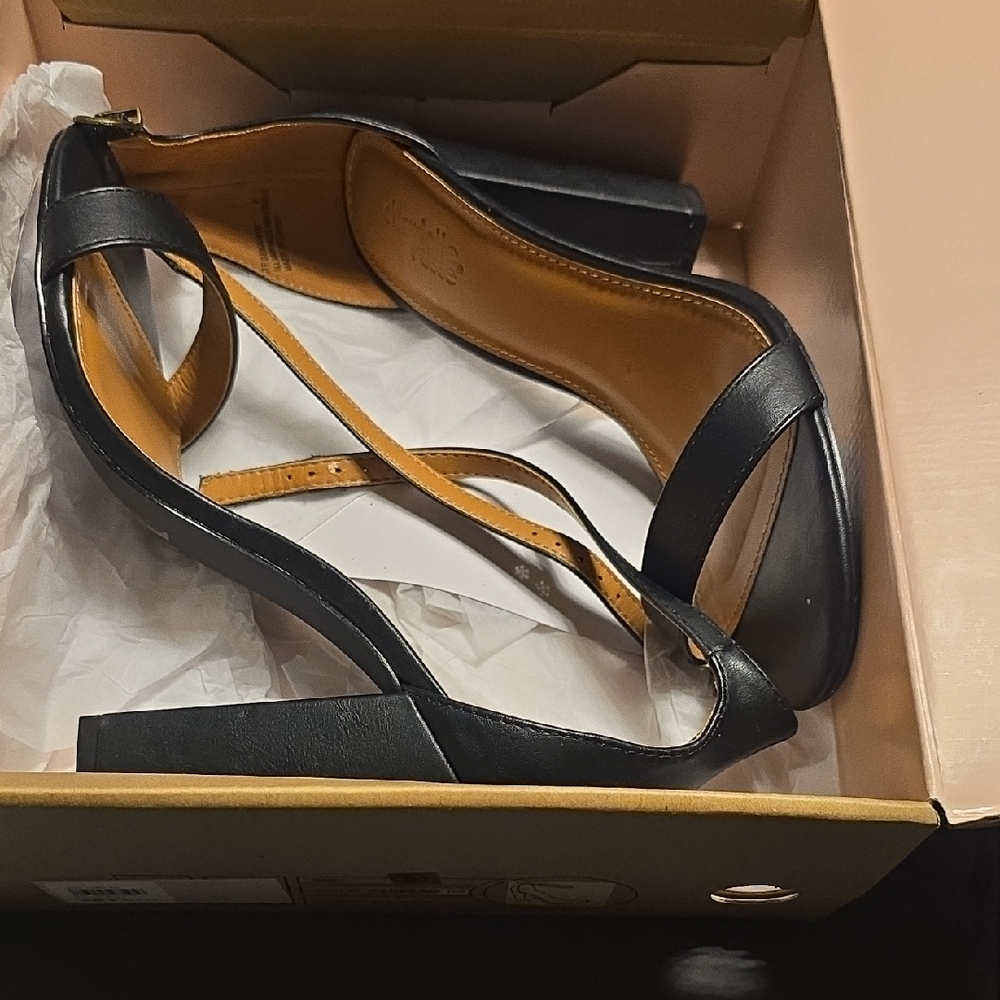 Charlotte Russe Black Strappy Heels